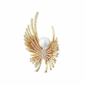 JwL Luxury Pearls JwL Luxury Pearls Aranyozott angyal bross gyönggyel és kristályokkal JL0822 kép
