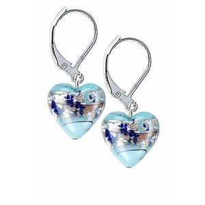 Lampglas Lampglas Gyönyörű fülbevaló Ice Heart tiszta ezüsttel ellátott Lampglas ELH29 gyönggyel kép