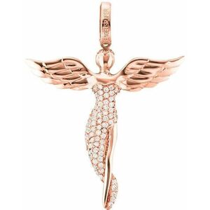 Engelsrufer Engelsrufer Rózsaszín aranyozott ezüst angyal medál cirkóniummal ERP-ANGEL-R 2, 6 cm kép