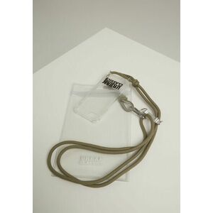 Urban Classics Phone Necklace with Additionals I Phone 8 transparent/olive kép