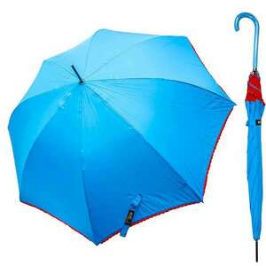 Félautomata hosszú esernyő, fogantyúval, egyszínű, 104 cm kép