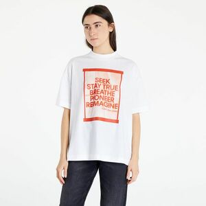 Calvin Klein Jeans Slogan Boyfriend T-Shirt White kép