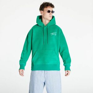 Tommy Jeans Relaxed Polar Signa Hoodie Green kép