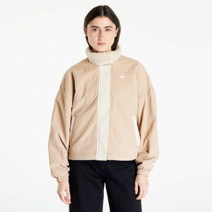 Nike Sportswear Essential Women's Woven Fleece-Lined Jacket Hemp/ Sanddrift/ White kép