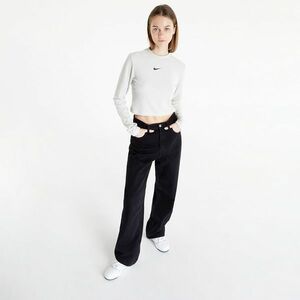 Nike Sportswear Women's Velour Long-Sleeve Top Light Bone/ Black kép