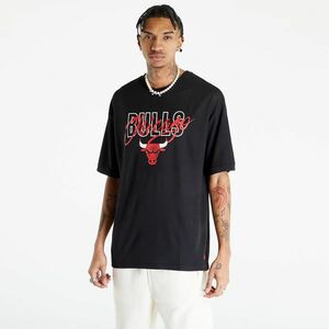 New Era Chicago Bulls NBA Script Oversized T-Shirt Black kép