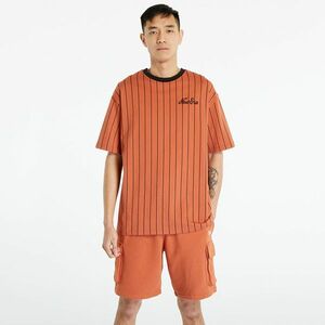 New Era Pinstripe Oversized T-Shirt Medium Brown/ Black kép