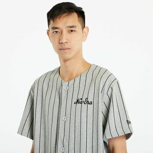 New Era Pinstripe Jersey T-Shirt Medium Grey/ Black kép