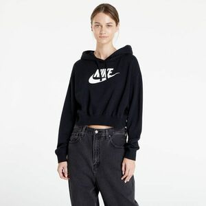 Nike Sportswear Club Fleece Oversized Crop Graphic Hoodie Black kép