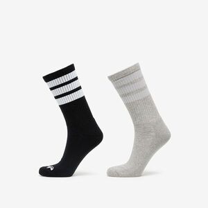 adidas 3-Stripes Crew Socks 2-Pack Black/ Grey kép