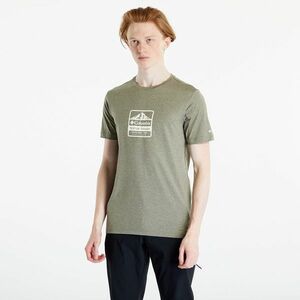 Columbia Tech Trail™ Front Graphic Short Sleeve Tee Stone Green Heather kép