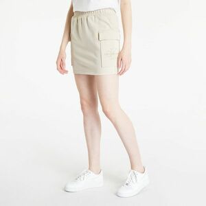 Calvin Klein Jeans Embroidered Monologo Straight Skirt Beige kép