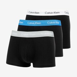 Calvin Klein Cotton Stretch Low Rise Trunk 3 Pack Black/ Grey Heather/ White/ Palace Blue WB kép