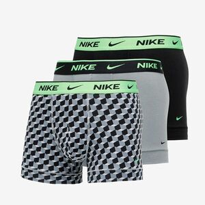 Nike Everyday Cotton Stretch Trunk 3 Pack Geo Block Print/ Cool Grey/ Black kép