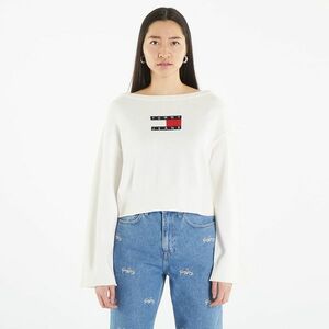 Tommy Jeans Lw Center Flag S Pullover White kép