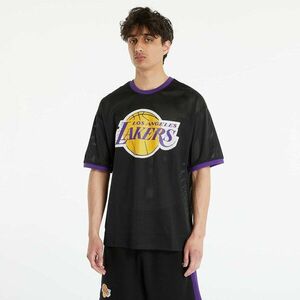 New Era Los Angeles Lakers NBA Team Logo Mesh Oversized T-Shirt Black/ True Purple kép