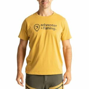 ADVENTER & FISHING COTTON SHIRT SAND Férfi póló, barna, méret M kép