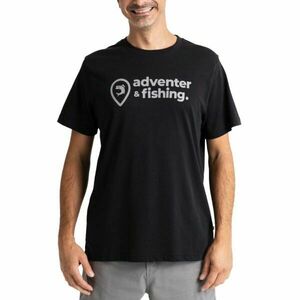 ADVENTER & FISHING COTTON SHIRT BLACK Férfi póló, fekete, méret XXL kép