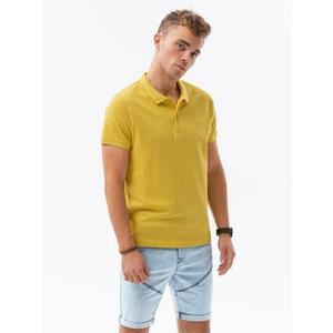 Férfi pólóing piqué kötéssel sárga S1374 kép