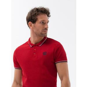 Férfi pólóing kontrasztos szegéllyel V3 S1635 piros kép