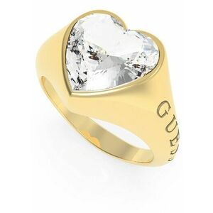 Guess Guess Romantikus aranyozott gyűrű csillogó szívvel UBR70004 56 mm kép