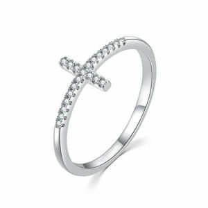 MOISS MOISS Elegáns ezüst gyűrű kereszttel R00020 52 mm kép