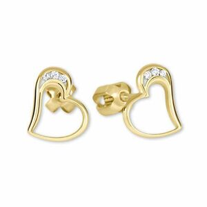Brilio Brilio Kristályokkal díszített szív arany fülbevaló 239 001 00772 kép