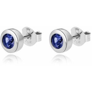 Beneto Beneto Gyengéd ezüst fülbevalók kék cirkónium kövekkel AGUP2259-BLUE kép