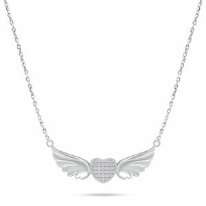 Brilio Silver Brilio Silver Romantikusezüst szív nyaklánc szárnyakkal NCL85W kép