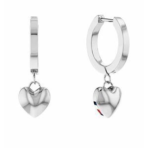 Tommy Hilfiger Tommy Hilfiger Modern acél karika fülbevaló medálokkal Hanging Heart 2780664 kép