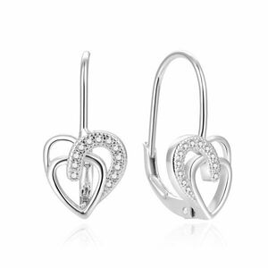 Beneto Beneto Gyönyörű ezüst fülbevaló szívvel AGUC1766 kép