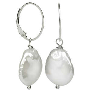 JwL Luxury Pearls JwL Luxury Pearls Ezüst fülbevaló, fehér igazgyönggyel JL0154 kép