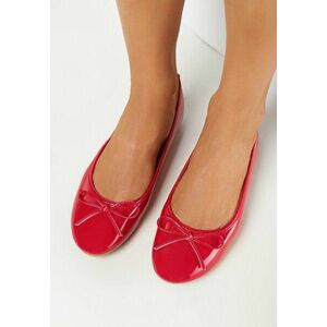 Piros Balerina lapossarkú cipő kép