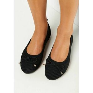 Fekete Balerina lapossarkú cipő kép