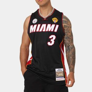 Jersey Mitchell & Ness Miami Heat #3 Dwyne Wade Authentic Road Finals Jersey black kép
