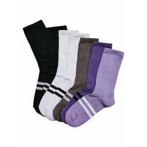 Urban Classics Double Stripes Socks 7-Pack multicolor kép