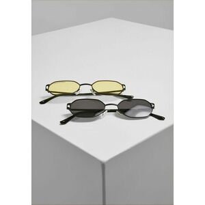 Urban Classics Sunglasses San Sebastian 2-Pack black+black/yellow kép