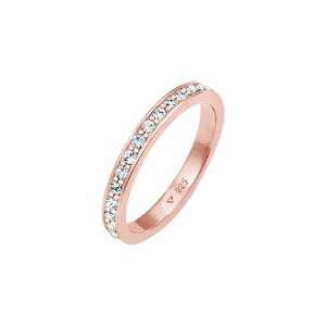 ELLI Gyűrűk rózsaszín arany / átlátszó kép