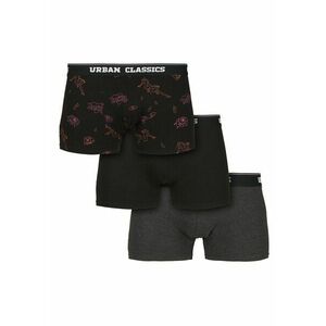 Urban Classics Boxeralsók szürke / sötét-rózsaszín / fekete kép