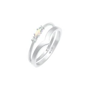 ELLI Gyűrűk ezüst / átlátszó / gyöngyház-fehér kép