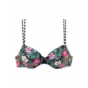 VENICE BEACH Bikini felső zöld / rózsaszín / fekete / fehér kép
