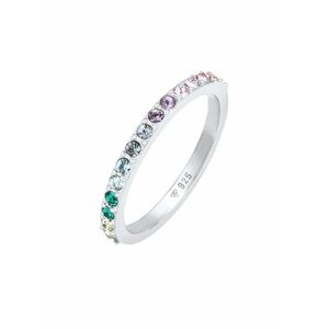 ELLI Gyűrűk 'Rainbow' smaragd / világoslila / világos-rózsaszín / ezüst kép