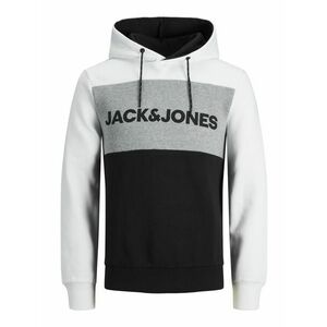JACK & JONES Tréning póló szürke melír / fekete / fehér kép