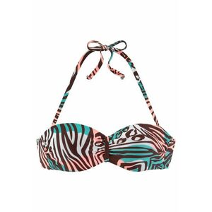 VENICE BEACH Bikini felső türkiz / csokoládé / világos-rózsaszín / fehér kép