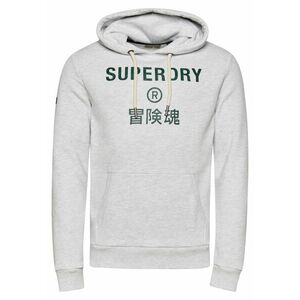 Superdry Tréning póló szürke melír / fenyő kép