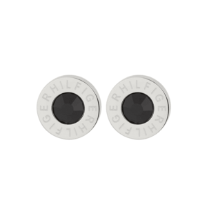 TOMMY HILFIGER Fülbevalók fekete / ezüst kép