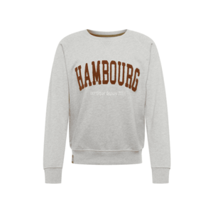 Derbe Tréning póló 'Hambourg' sötét barna / szürke melír / fehér kép