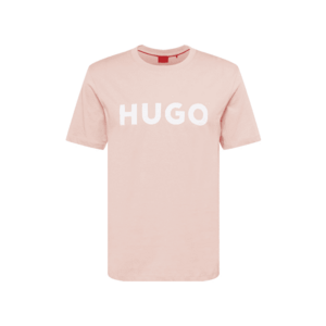 HUGO Póló 'Dulivio' pasztell-rózsaszín / fehér kép