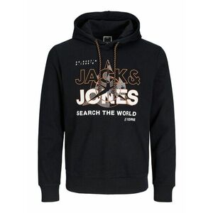 JACK & JONES Tréning póló 'Hunt' szürke / narancs / fekete / fehér kép
