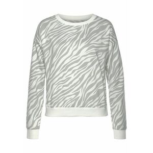 LASCANA Tréning póló szürke / természetes fehér kép